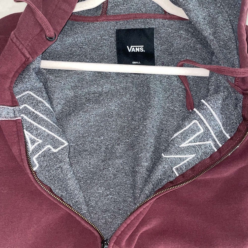 Basic mauve purple vans zip up